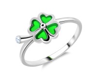 4 Leaf Clover Silver Rings NSR-867E